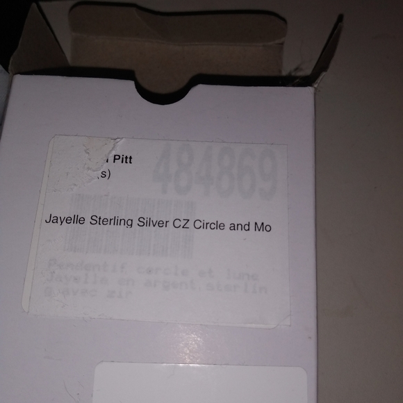 Circle and moon sterling silver CZ - Picture 3 of 3